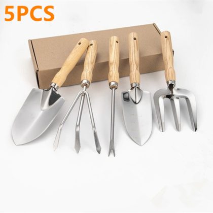 5Pcs Garden Tool Set Hand Trowel Bonsai Shovel Rake Cultivator Weeder Tools